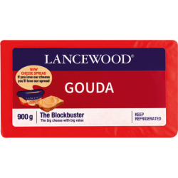 LANCEWOOD CHEESE 900G GOUDA (1X1)