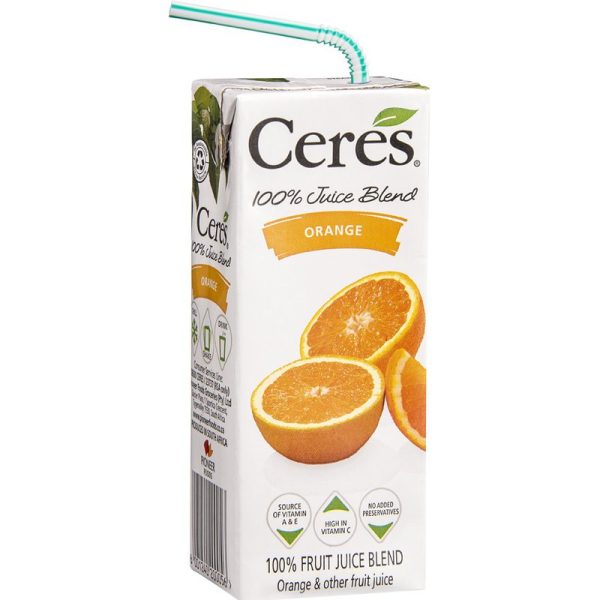 CERES F/JUICE 200ML ORANGE 100% (4X6)
