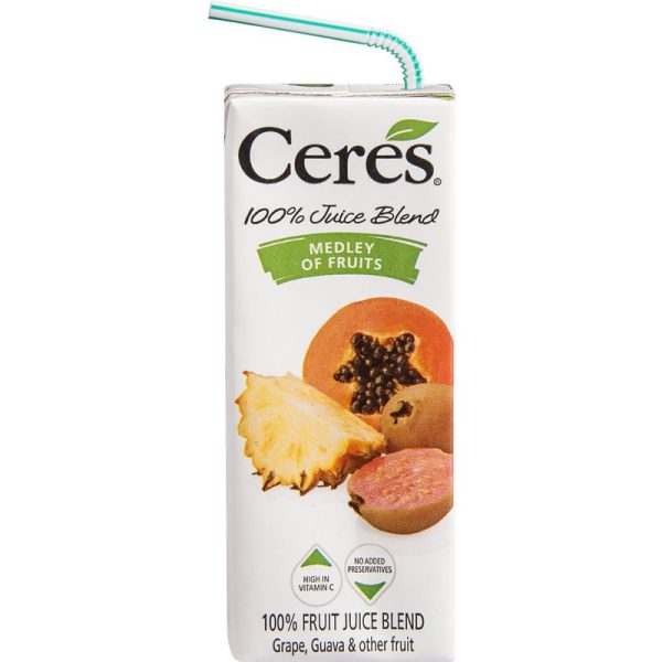 CERES F/JUICE 200ML MEDLEY OF FRUITS 100% (1X1)