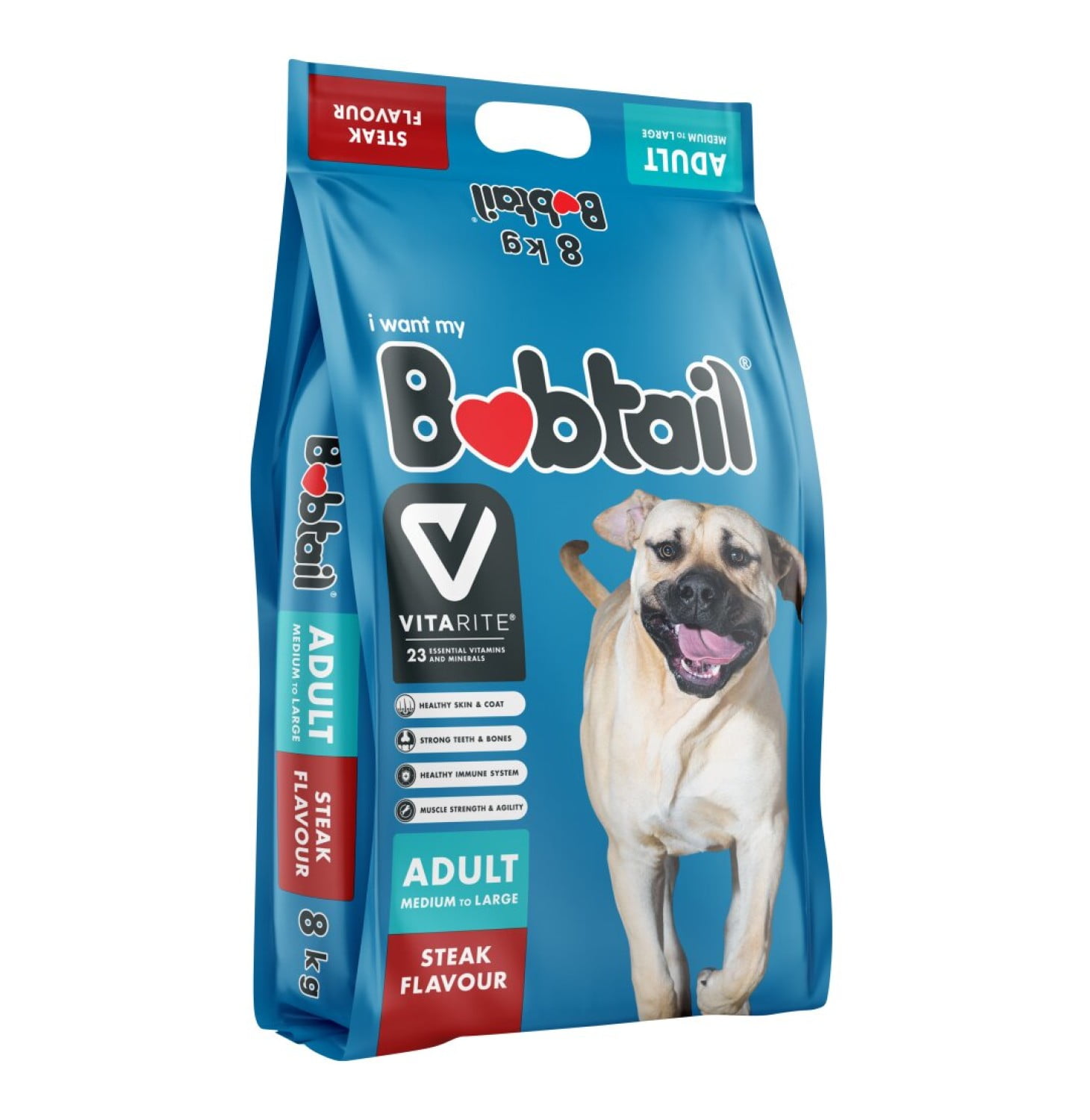 BOBTAIL D/FOOD 8KG MED/LRG STEAK (1X1)