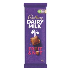 CADBURY SLAB 80G FRUIT & NUT (2X12)