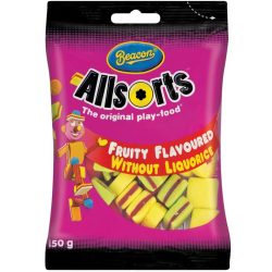 BEACON ALLSORTS 150G NON LIQUORICE (1X24)