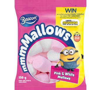 BEACON MALLOWS 150G COATED P&W PILLOWS (1X24)