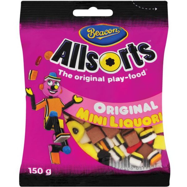 BEACON ALLSORTS 150G MINI LIQUORICE (1X1)